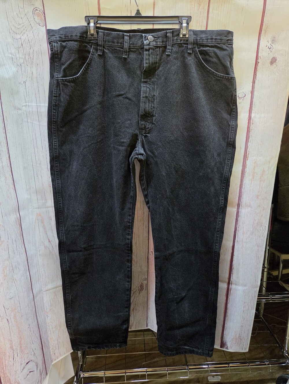Vintage Rustler Men's Classic Fit in Dark Blue Wash 44x32